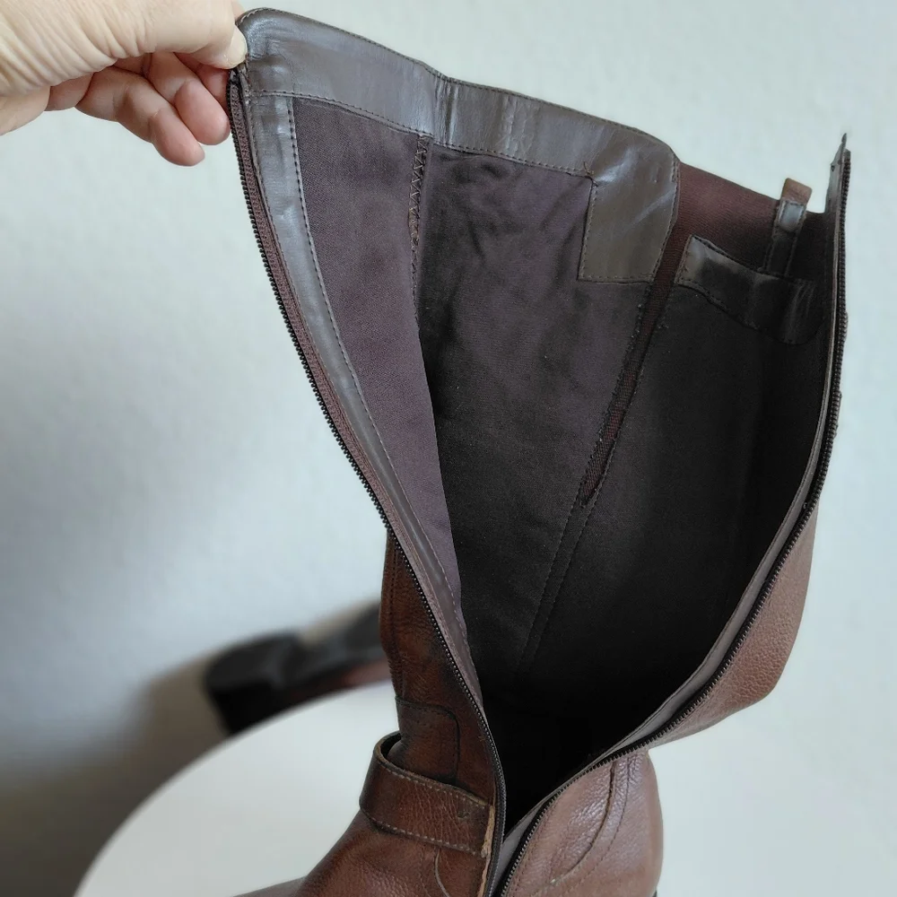 Naturalizer Jessie Knee High Brown  Leather Boots Riding